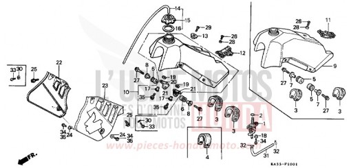 FUEL TANK (2) CR125RF de 1985